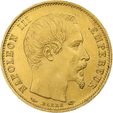 Francia, Napoleon III, 5 Francs, 1854, Paris, tranche lisse, Oro, SPL-