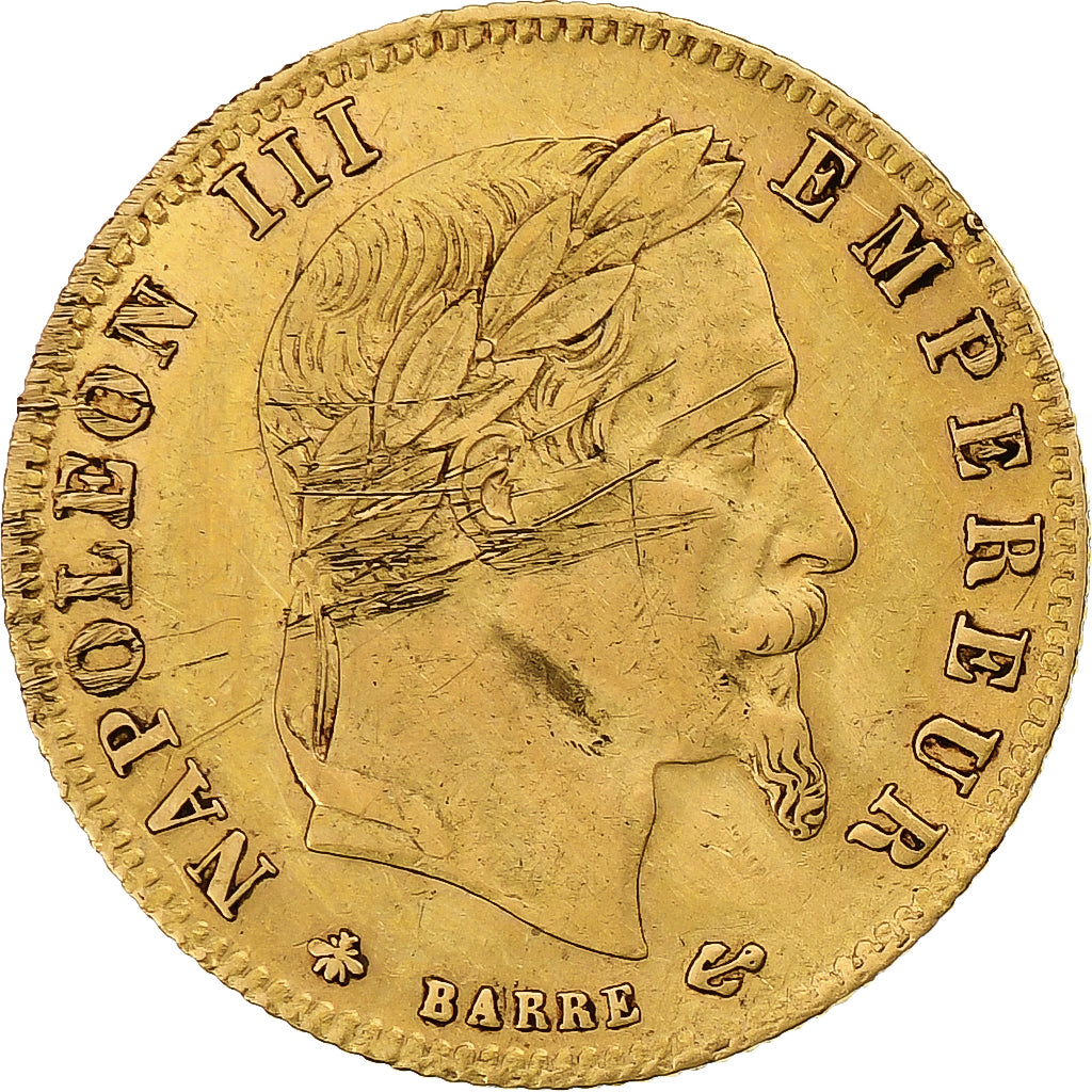 France, Napoleon III, 5 Francs, 1863, Paris, Gold, EF(40-45), Gadoury:1002
