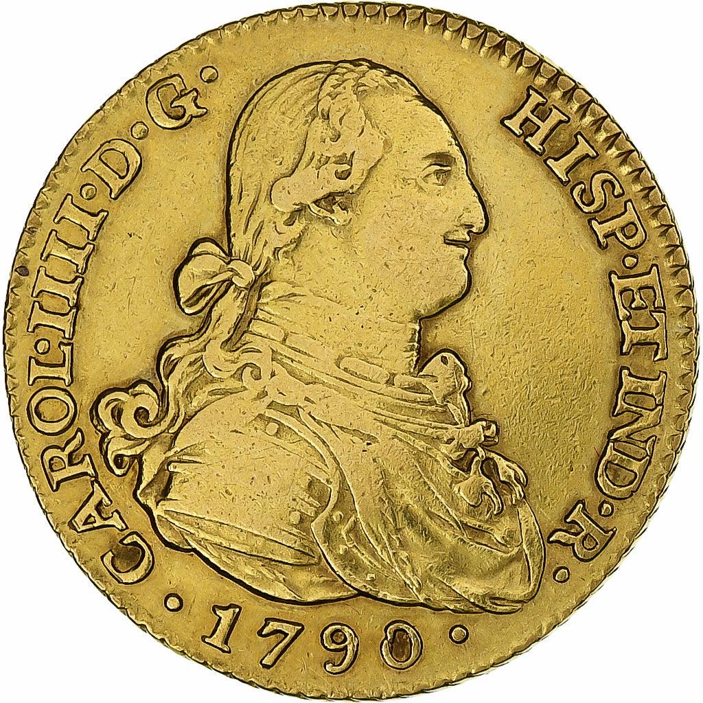 Spain, Carlos IV, 2 Escudos, 1790, Madrid, Gold, EF(40-45), KM:435.1