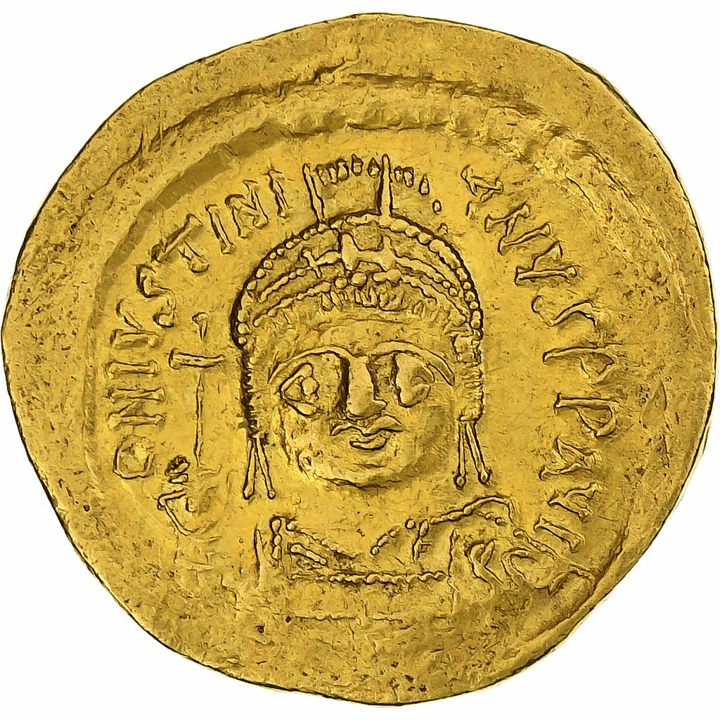 Justinian I, Solidus, 545-565, Constantinople, Dourado, AU(50-53), Sear:140