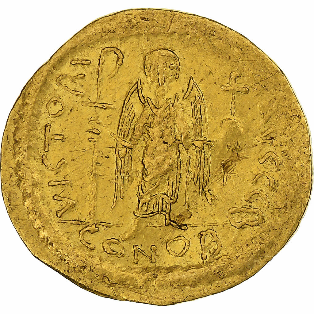 Justinian I, Solidus, 545-565, Constantinople, Gold, EF(40-45), Sear:140