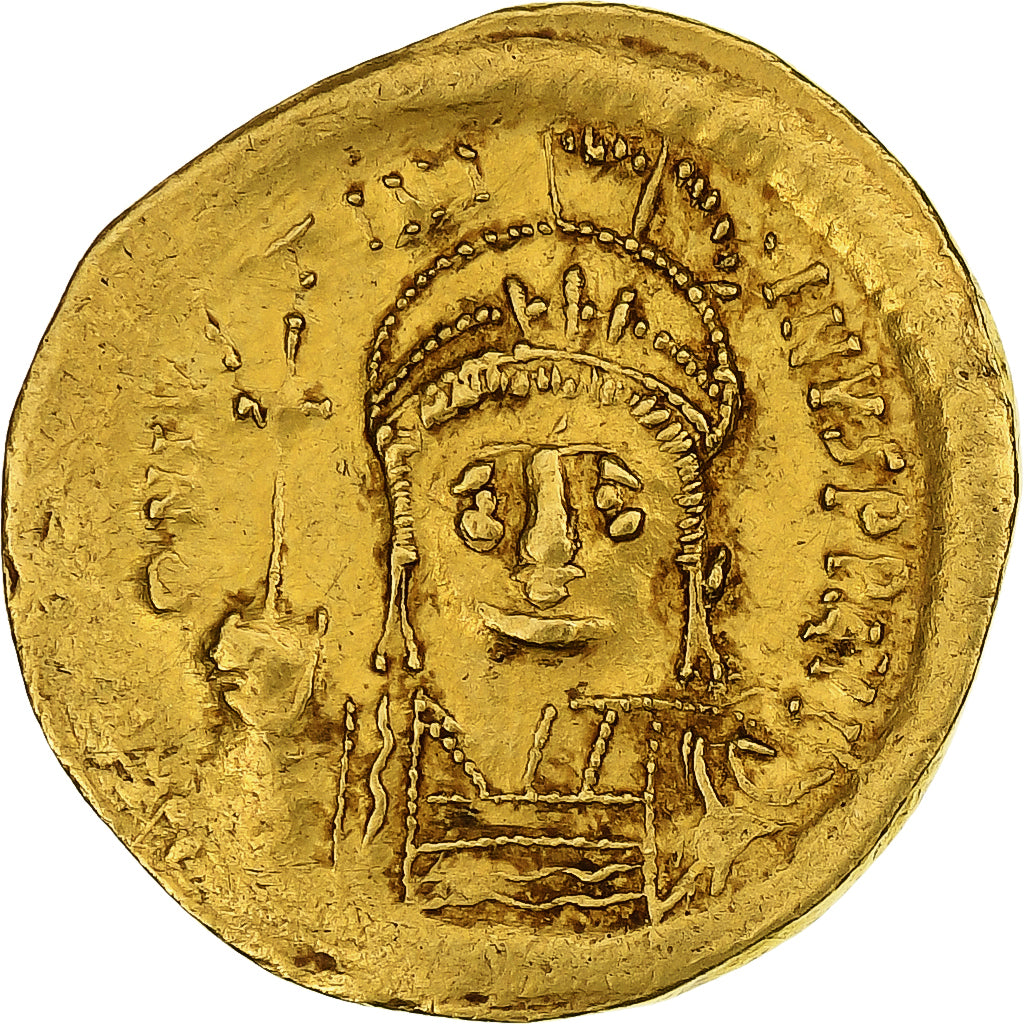 Justinian I, Solidus, 545-565, Constantinople, Gold, EF(40-45), Sear:140