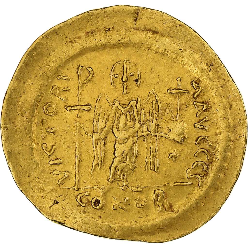 Justinian I, Solidus, 545-565, Constantinople, Gold, EF(40-45), Sear:140