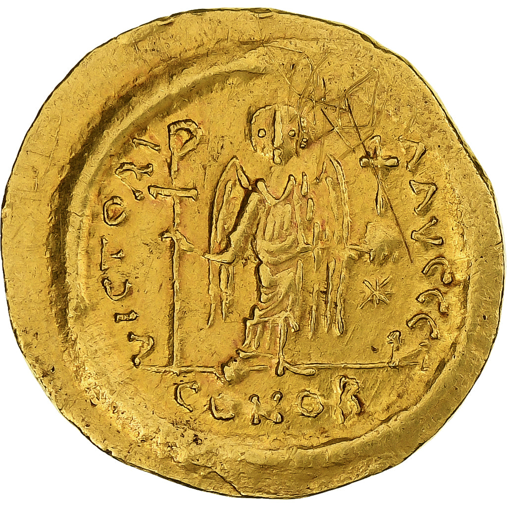 Justinian I, Solidus, 545-565, Constantinople, Oro, MBC+, Sear:140