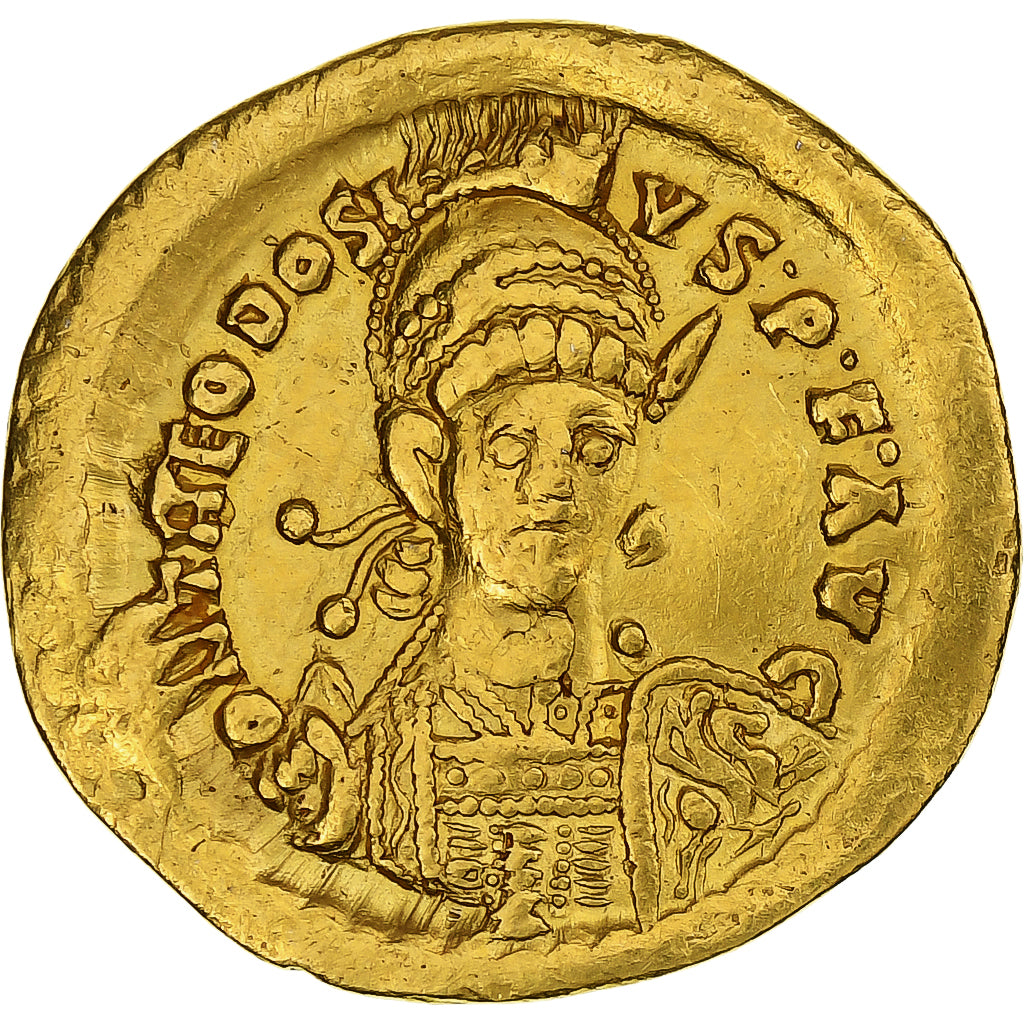 Theodosius II, Solidus, 441-450, Constantinople, Gold, EF(40-45), RIC:313