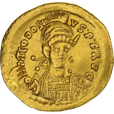 Theodosius II, Solidus, 441-450, Constantinople, Gold, EF(40-45), RIC:313