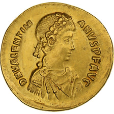 Valentinian II, Solidus, 383-388, Constantinople, Gold, AU(55-58), RIC:69b
