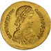 Valentinian II, Solidus, 383-388, Constantinople, Gold, AU(55-58), RIC:69b