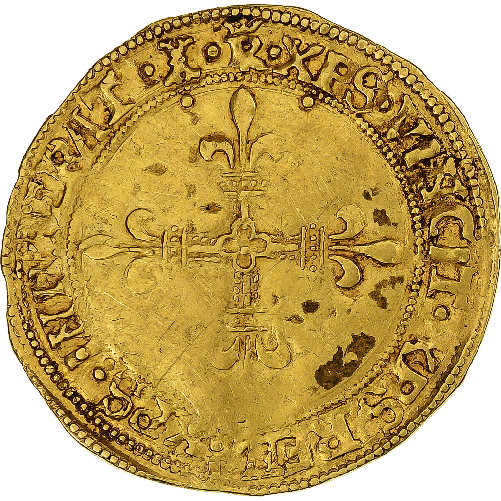 Frankrijk, François Ier, Ecu d'or au soleil du Dauphiné, Romans, Goud, ZF