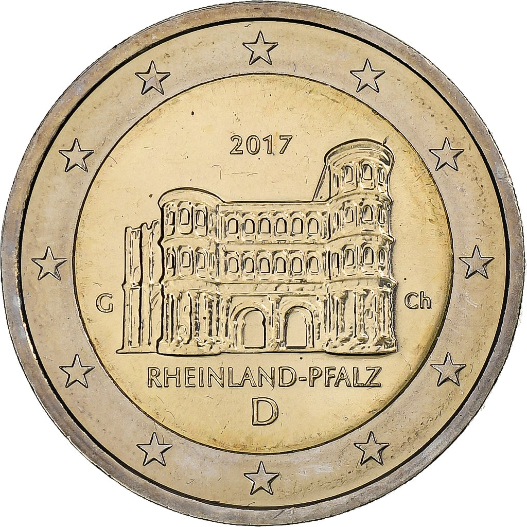 Duitsland, 2 Euro, Rheinland-Pfalz, 2017, Karlsruhe, Bi-Metallic, PR