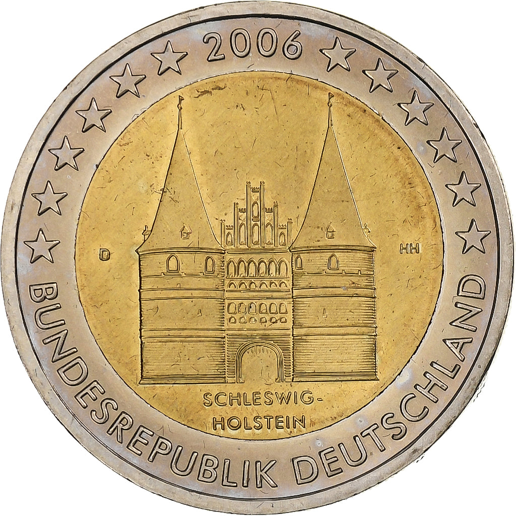 Duitsland, 2 Euro, Schleswig-Holstein, 2006, Munich, Bi-Metallic, PR