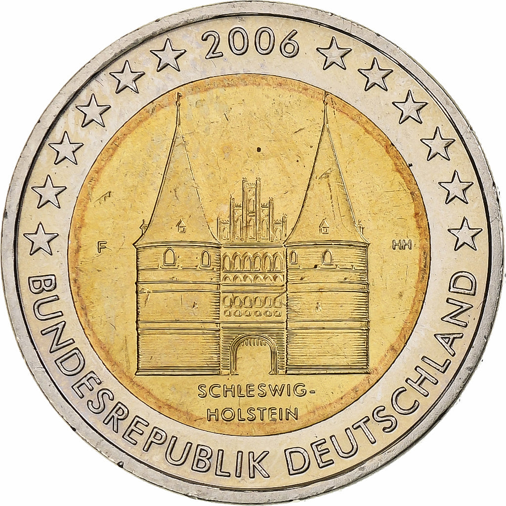 Duitsland, 2 Euro, Schleswig-Holstein, 2006, Stuttgart, Bi-Metallic, PR