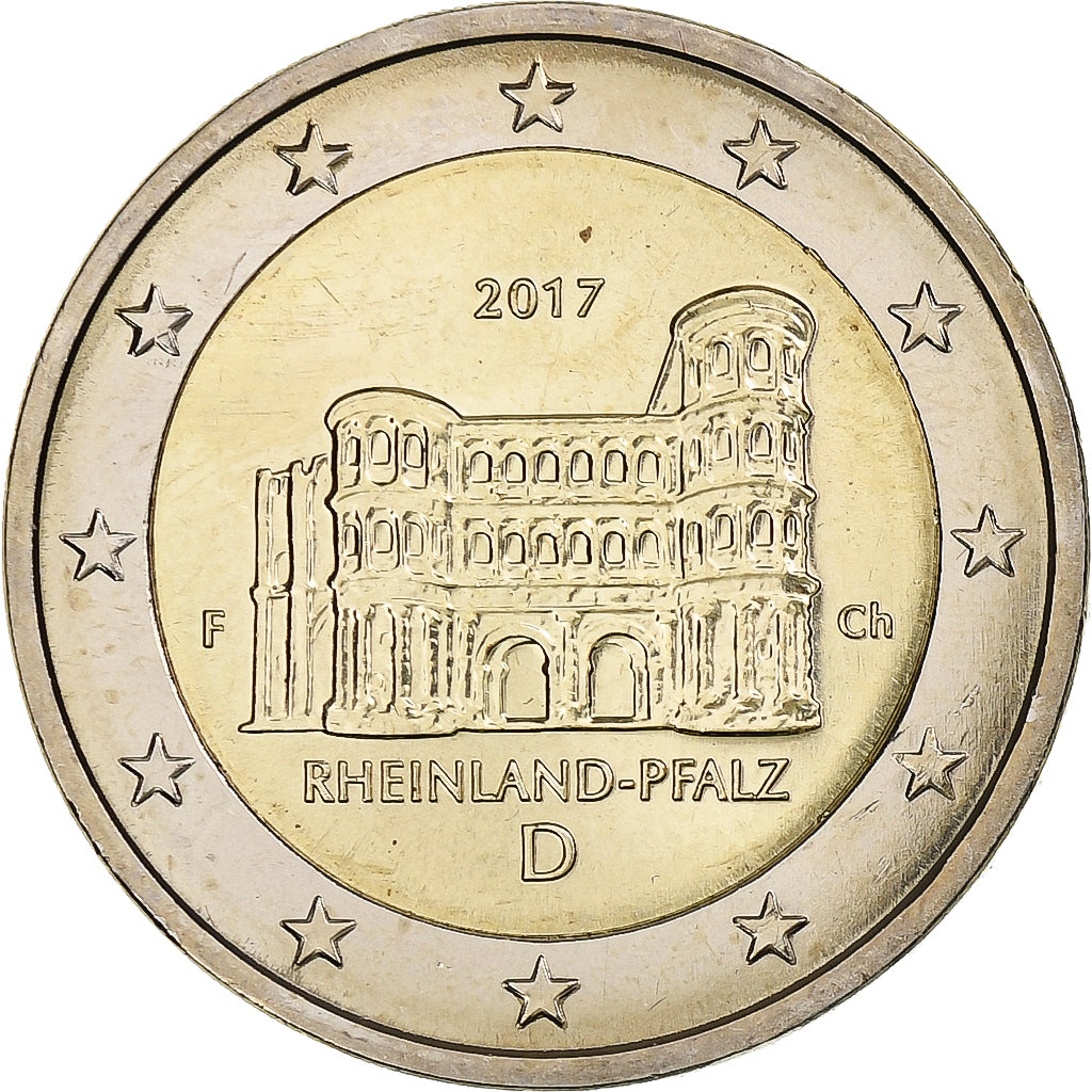 Duitsland, 2 Euro, Rheinland-Pfalz, 2017, Stuttgart, Bi-Metallic, PR+