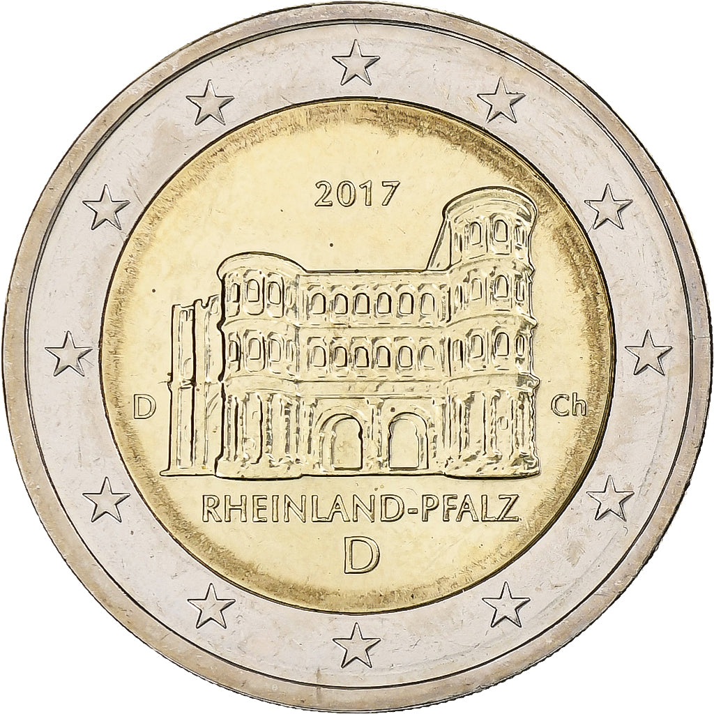 Duitsland, 2 Euro, Rheinland-Pfalz, 2017, Munich, Bi-Metallic, PR+