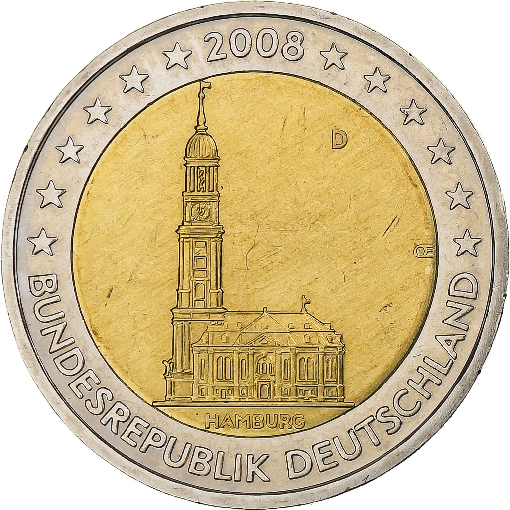 Duitsland, 2 Euro, Hamburg, 2008, Munich, Bi-Metallic, PR