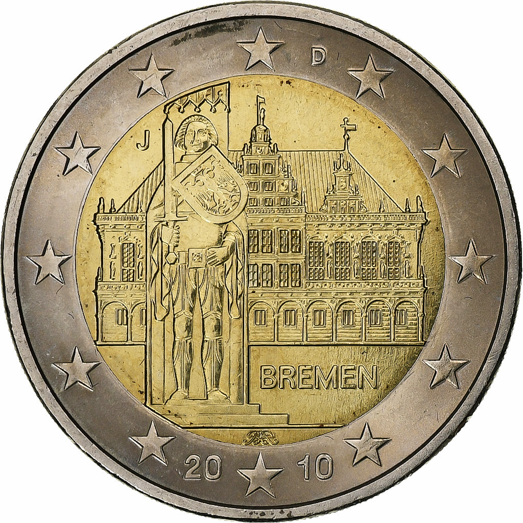 Duitsland, 2 Euro, Bremen, 2010, Hambourg, Bi-Metallic, PR