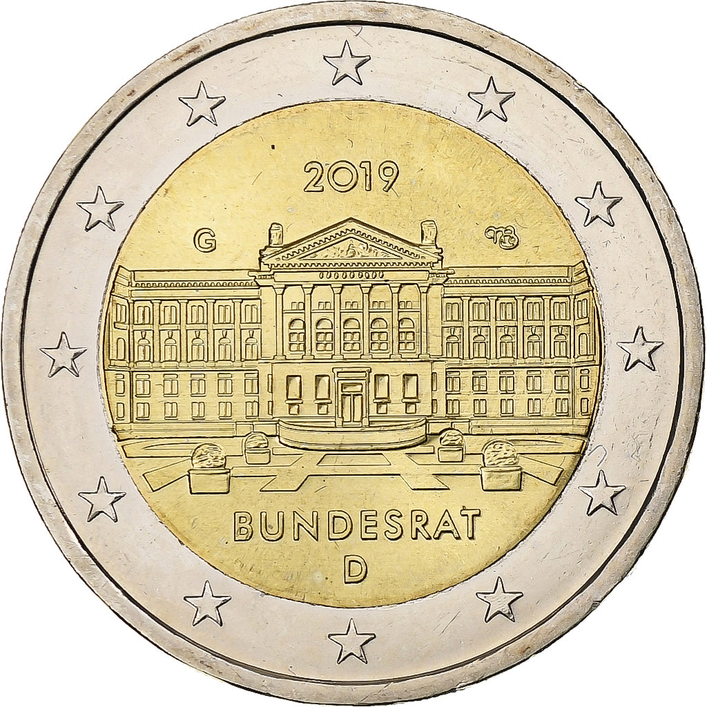 Duitsland, 2 Euro, Budensrat, 2019, Karlsruhe, Bi-Metallic, PR