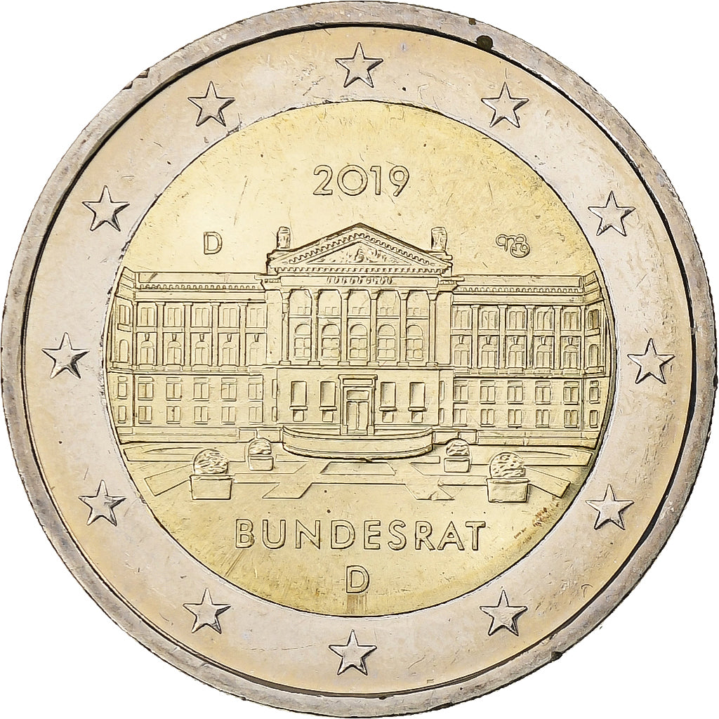 Duitsland, 2 Euro, Budensrat, 2019, Munich, Bi-Metallic, PR+