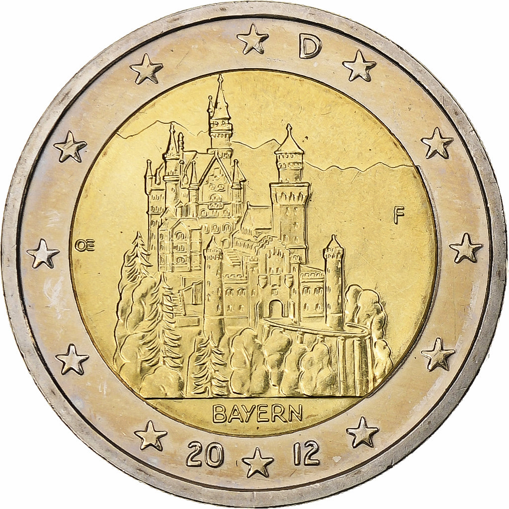 Duitsland, 2 Euro, Bayern, 2012, Stuttgart, Bi-Metallic, PR+