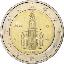 Allemagne, 2 Euro, Hessen, 2015, Karlsruhe, Bimétallique, SUP+