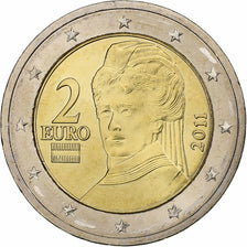Austria, 2 Euro, Bertha von Suttner, 2011, Vienna, Bi-Metallic, MS(60-62)