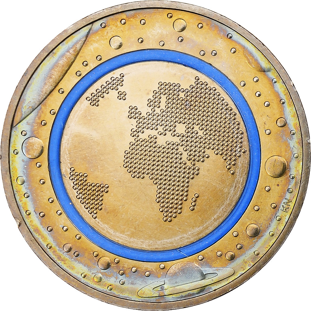 Alemania, 5 Euro, Planet Earth, 2016, Karlsruhe, Trimetálico, SC, KM:348
