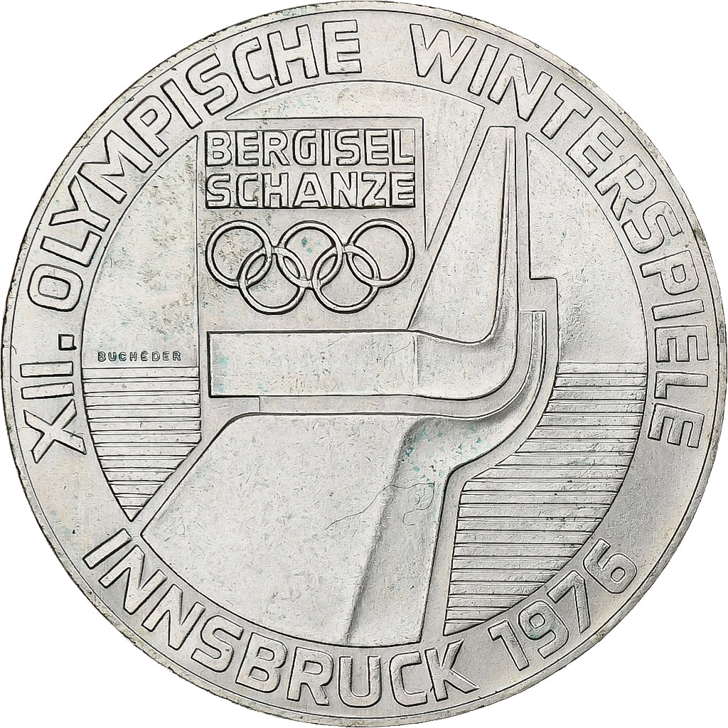 Austria, 100 Schilling, Winter Olympics - Innsbruck, 1976, Hall, Plata, MBC+