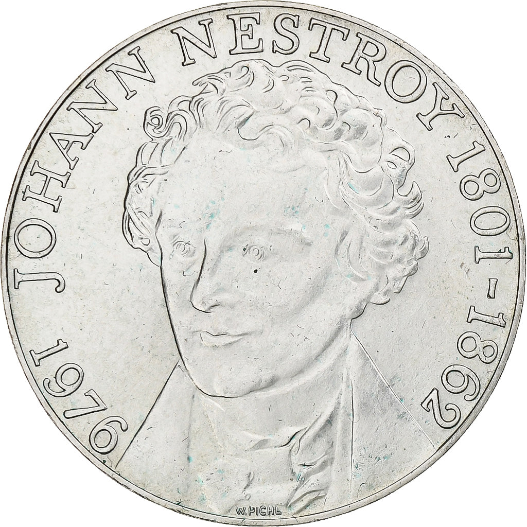Österreich, 100 Schilling, Johann Nestroy, 1976, Vienna, Silber, SS+