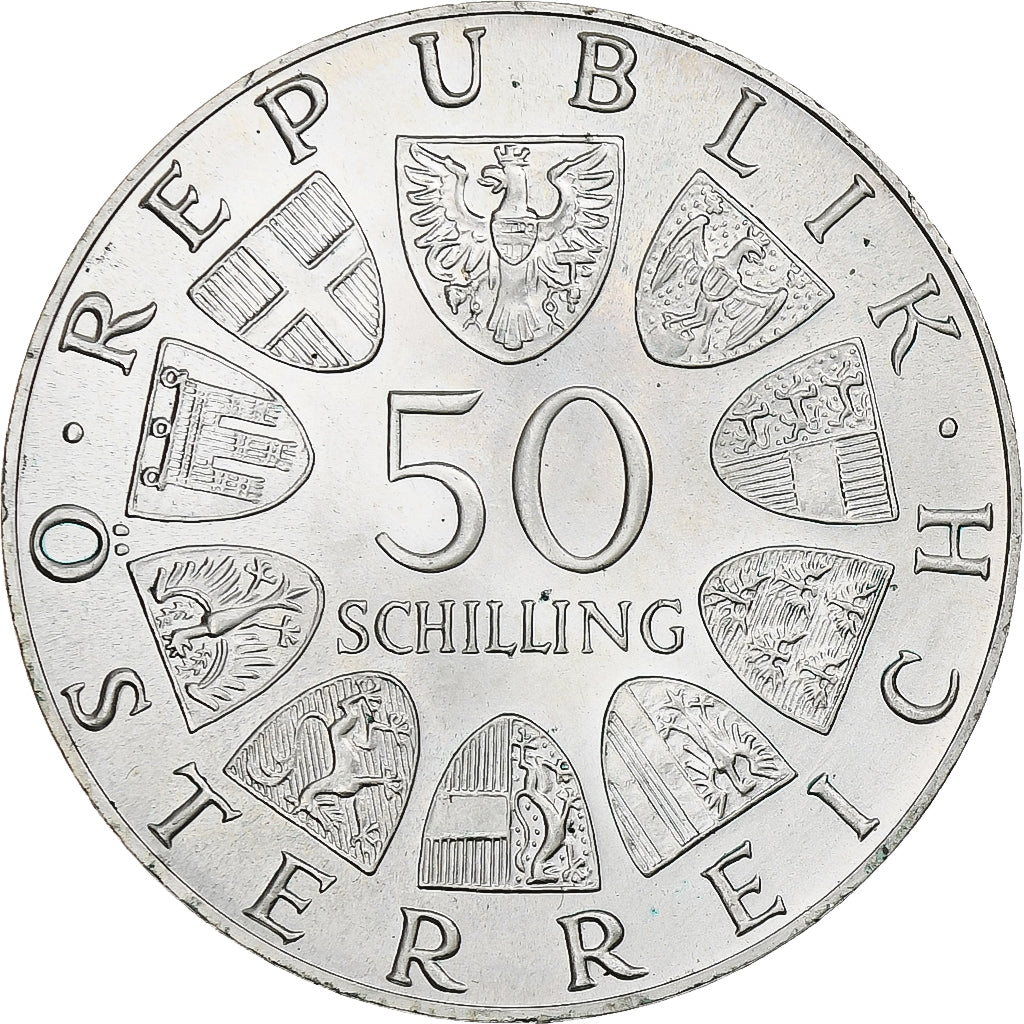 Austria, 50 Schilling, Austrian Police Force, 1974, Vienna, Argento, SPL-