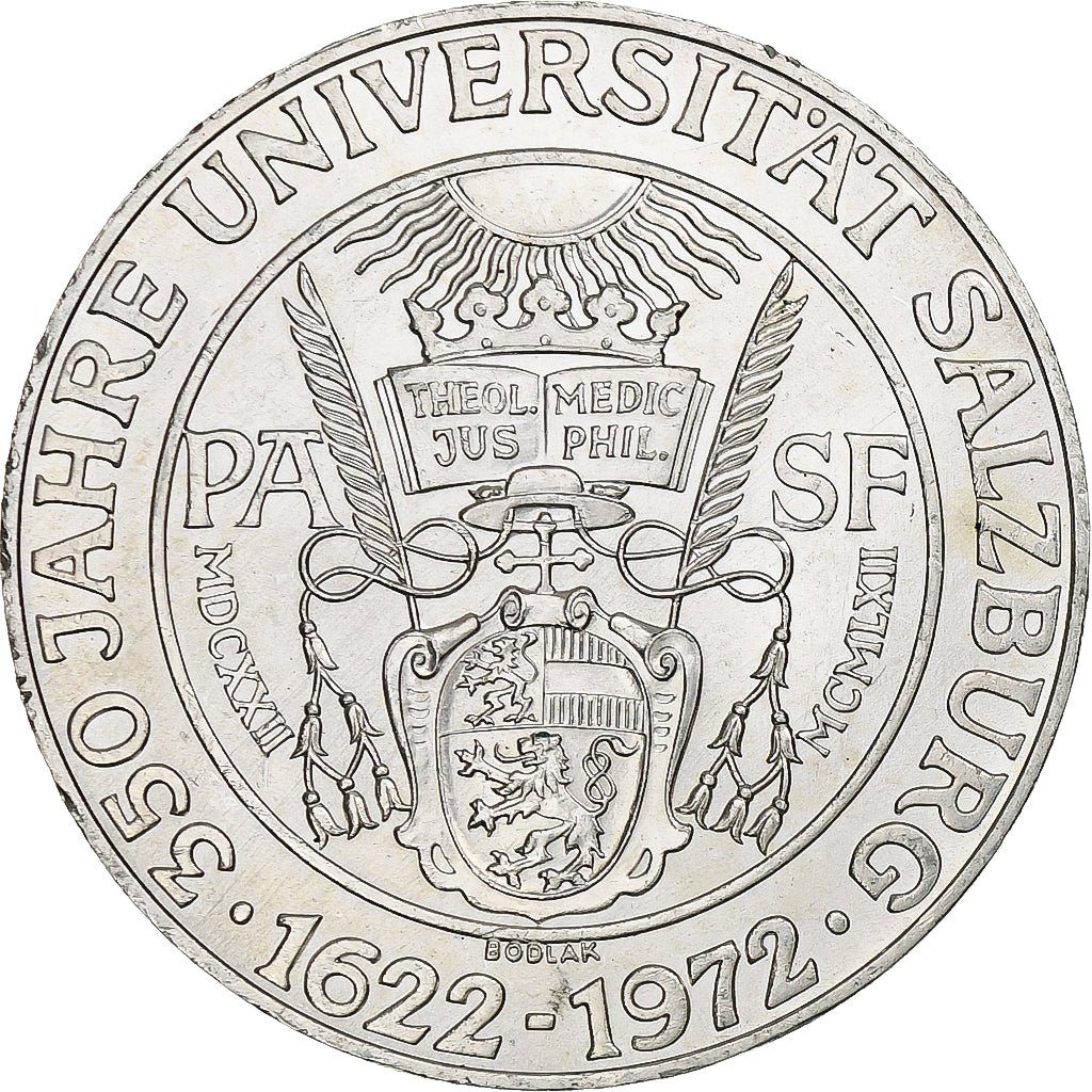 Austria, 50 Schilling, Salzburg University, 1972, Vienna, Argento, SPL-