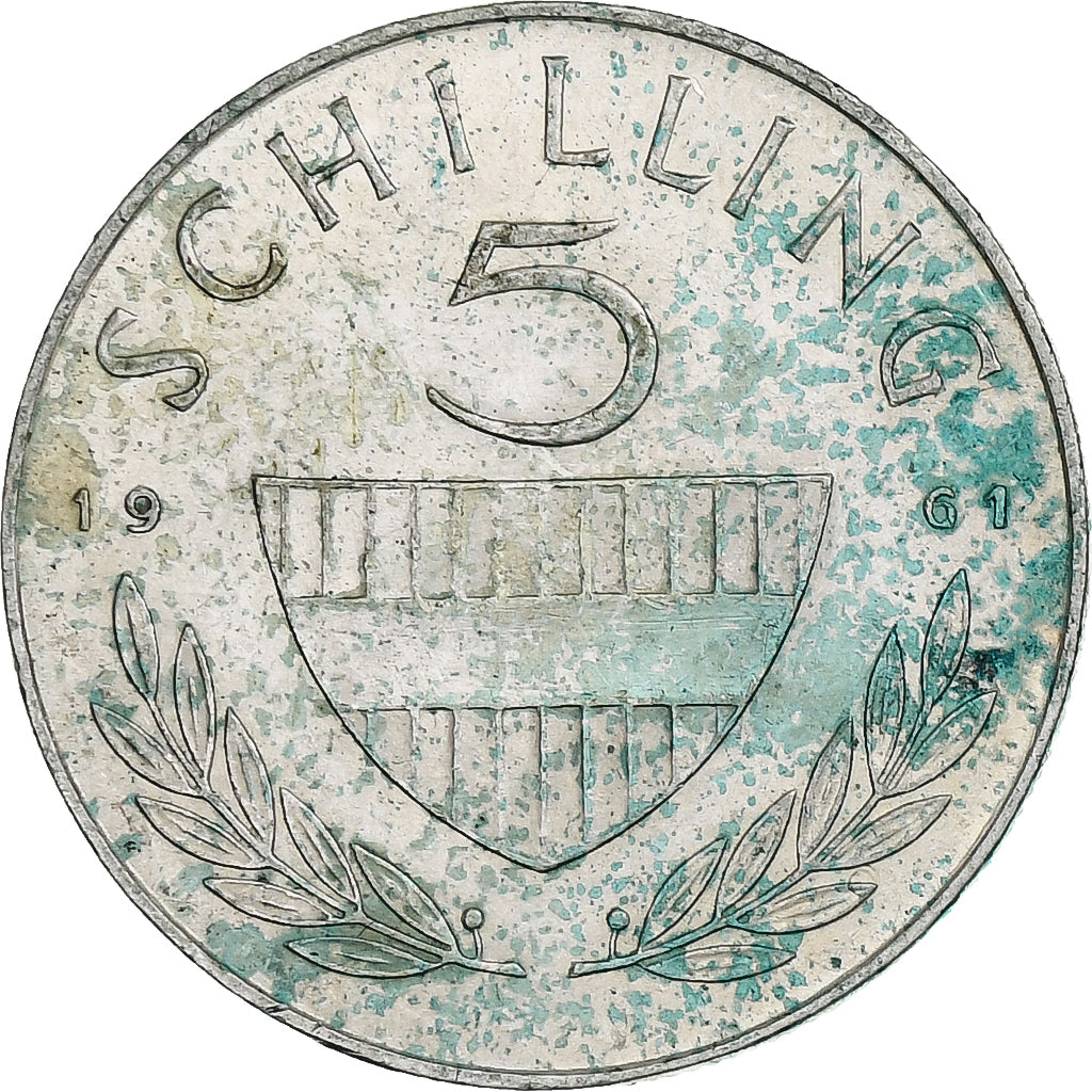 Áustria, 5 Schilling, 1961, Vienna, Prata, EF(40-45)