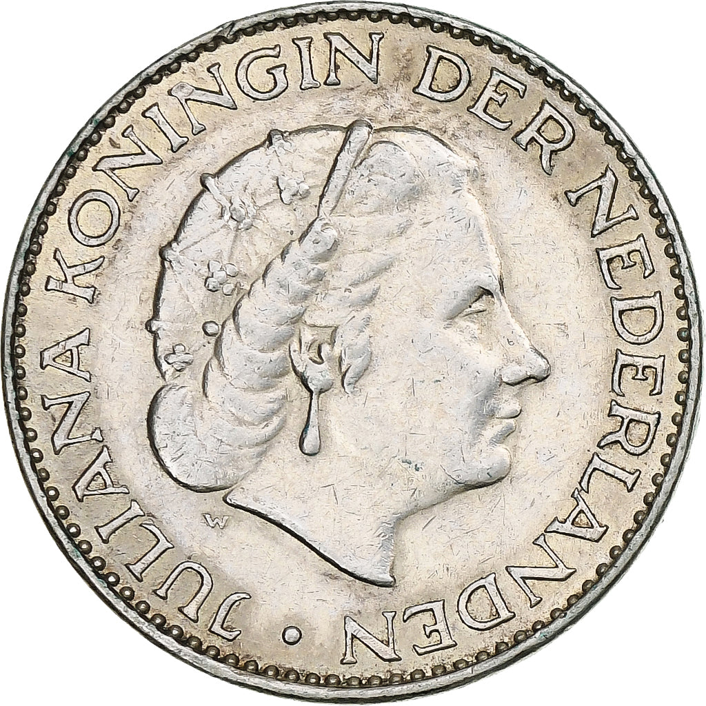 Niederlande, Juliana, Gulden, 1965, Utrecht, Silber, SS+, KM:184