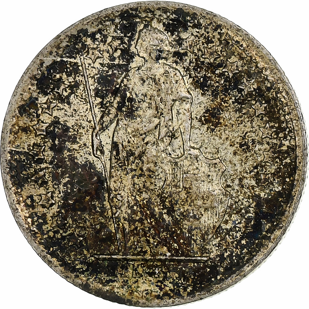 Switzerland, 1/2 Franc, Helvetia, 1966, Bern, Silver, EF(40-45), KM:23