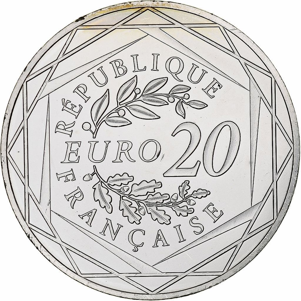 France, 20 Euro, Liberté, 2017, MDP, Silver, MS(63)