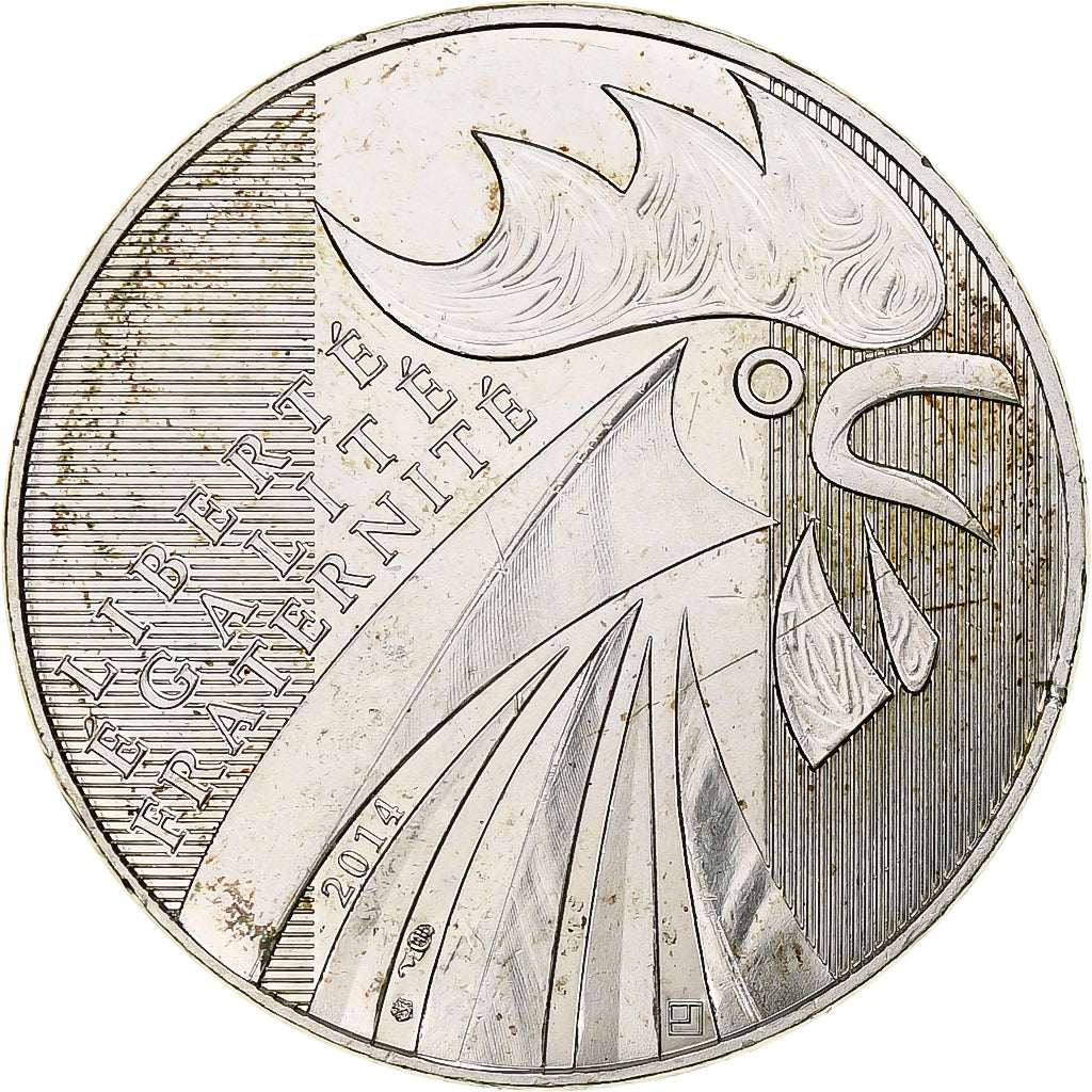France, 10 Euro, Coq, 2014, MDP, Argent, SUP