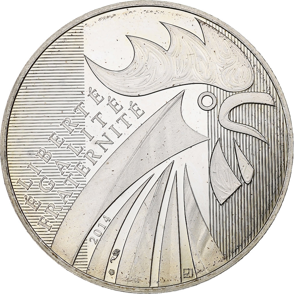 Frankrijk, 10 Euro, Coq, 2014, MDP, Zilver, UNC-