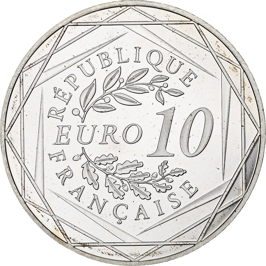 Frankrijk, 10 Euro, Coq, 2014, MDP, Zilver, UNC-