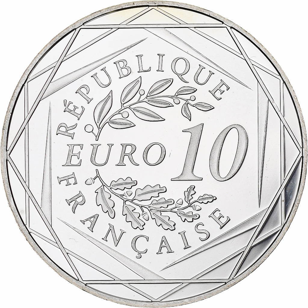 France, 10 Euro, Coq, 2015, MDP, Silver, MS(63)