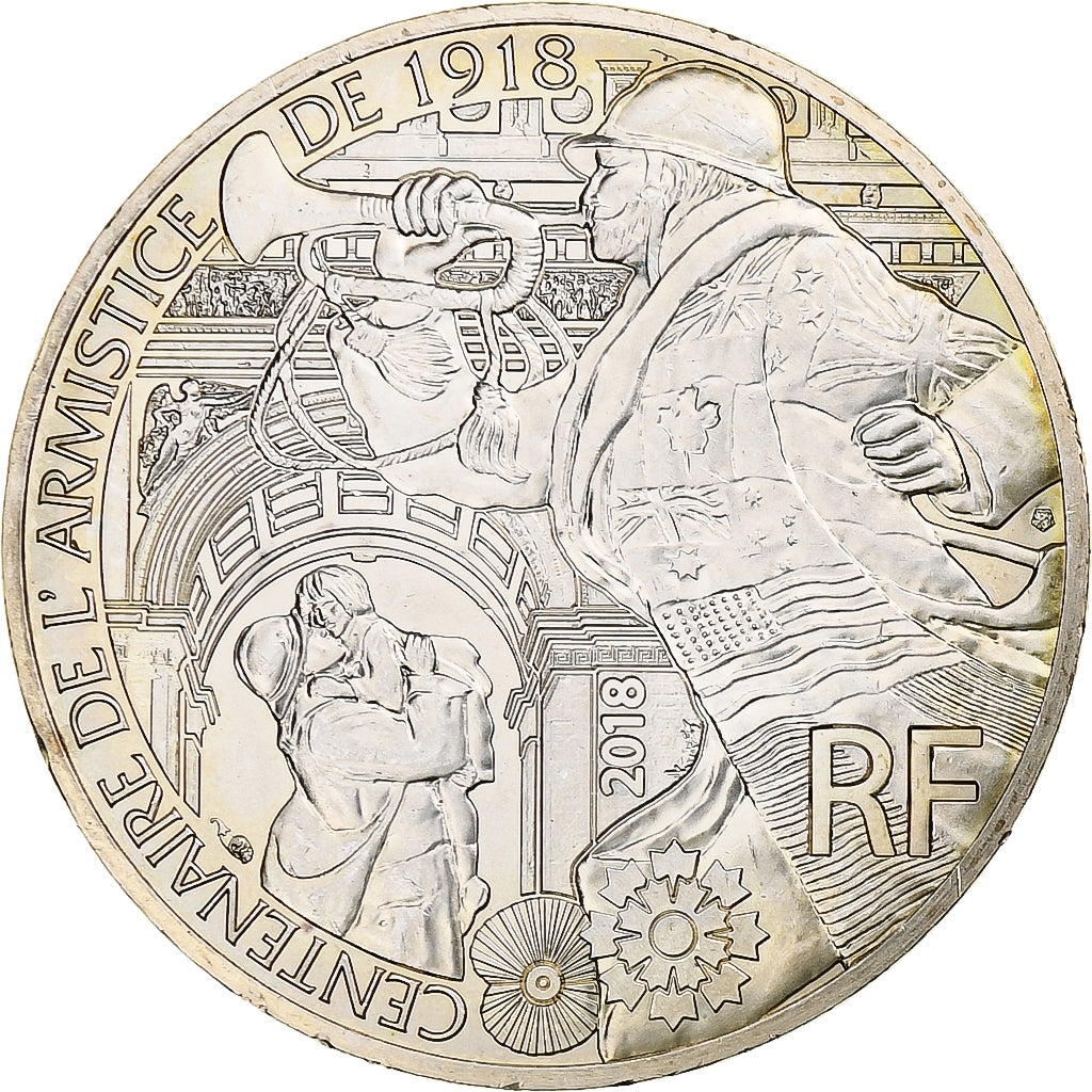 France, 10 Euro, Centenaire de l'Armistice, 2018, MDP, Argent, SPL