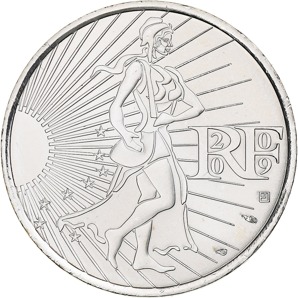 France, 10 Euro, Semeuse, 2009, MDP, Silver, MS(65-70), KM:1580