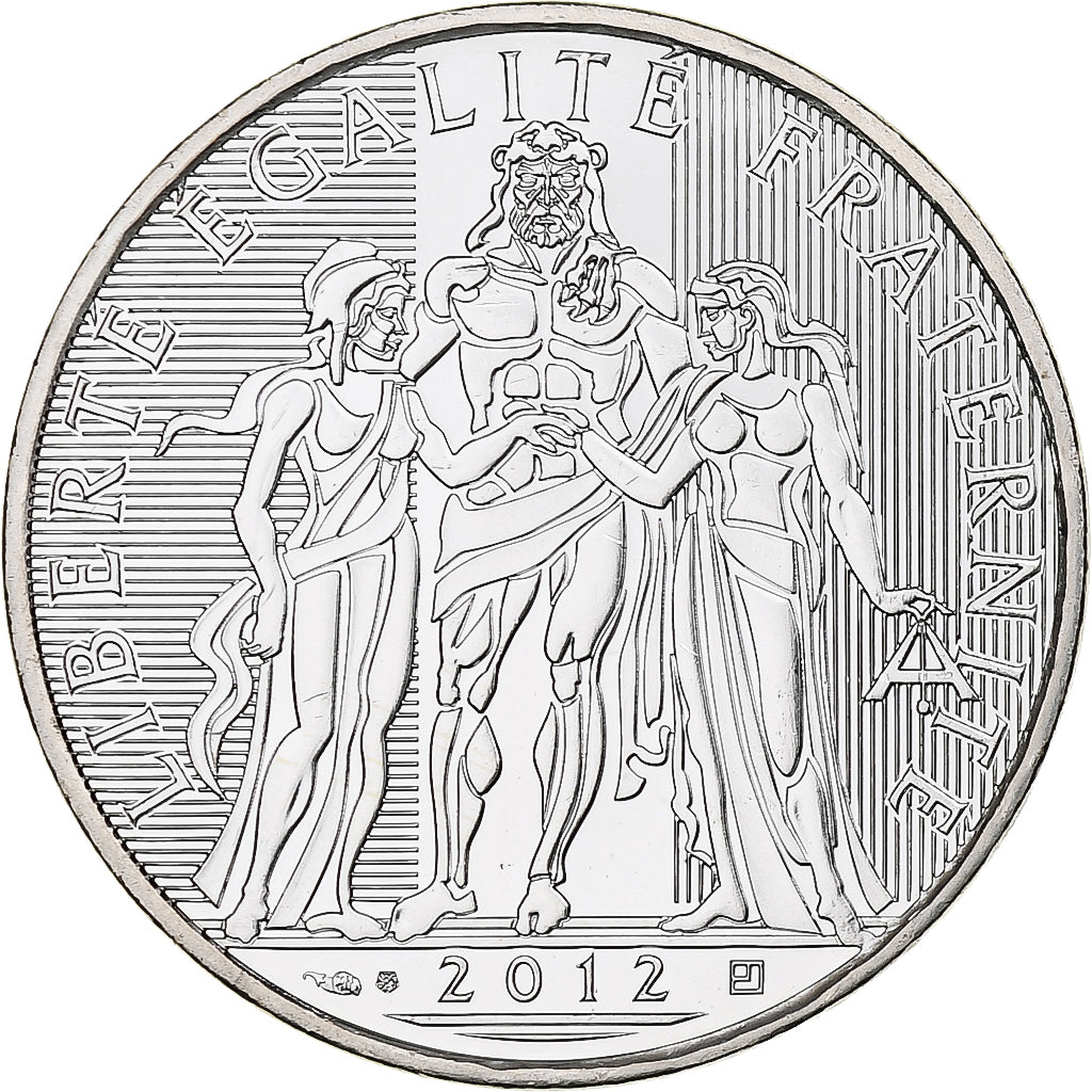Francja, 10 Euro, Hercule, 2012, MDP, Srebro, MS(65-70), KM:2073