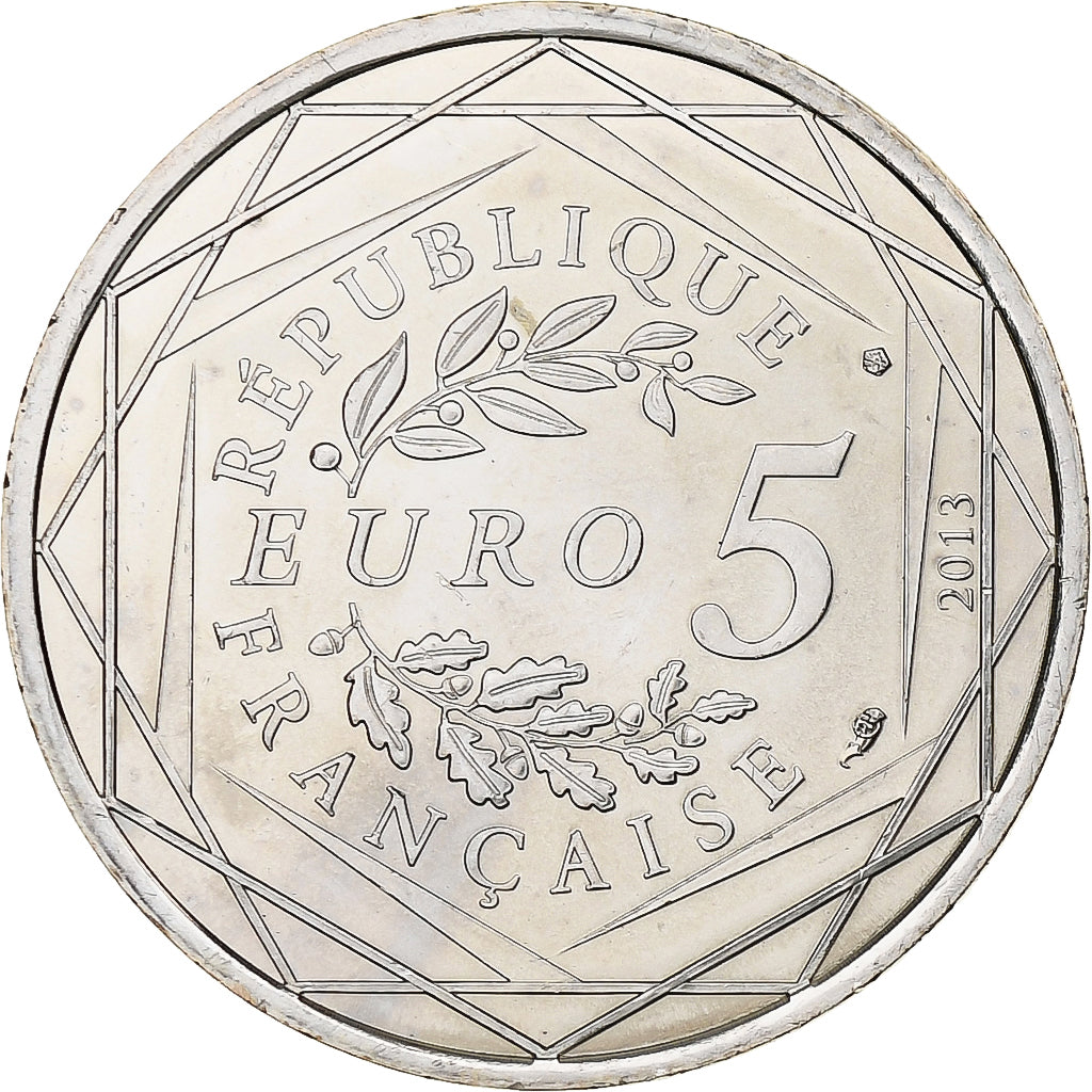 Francja, 5 Euro, Fraternité, 2013, MDP, Srebro, MS(63)