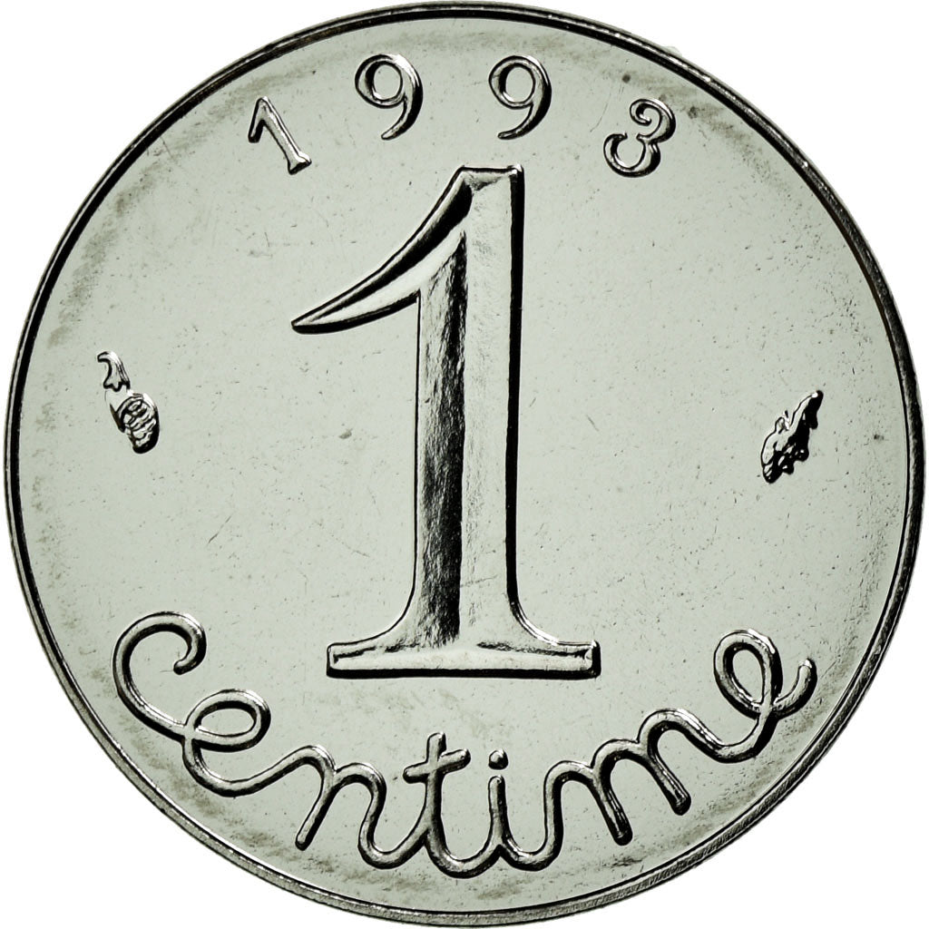 Coin, France, Épi, Centime, 1993, Paris, MS(65-70), Stainless Steel