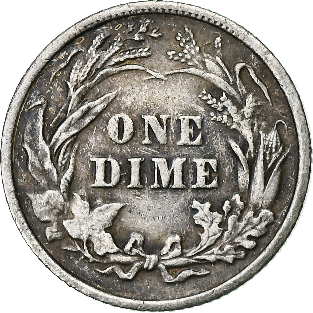 United States, Dime, Seated Liberty, 1867, Philadelphia, Silver, VF(30-35)