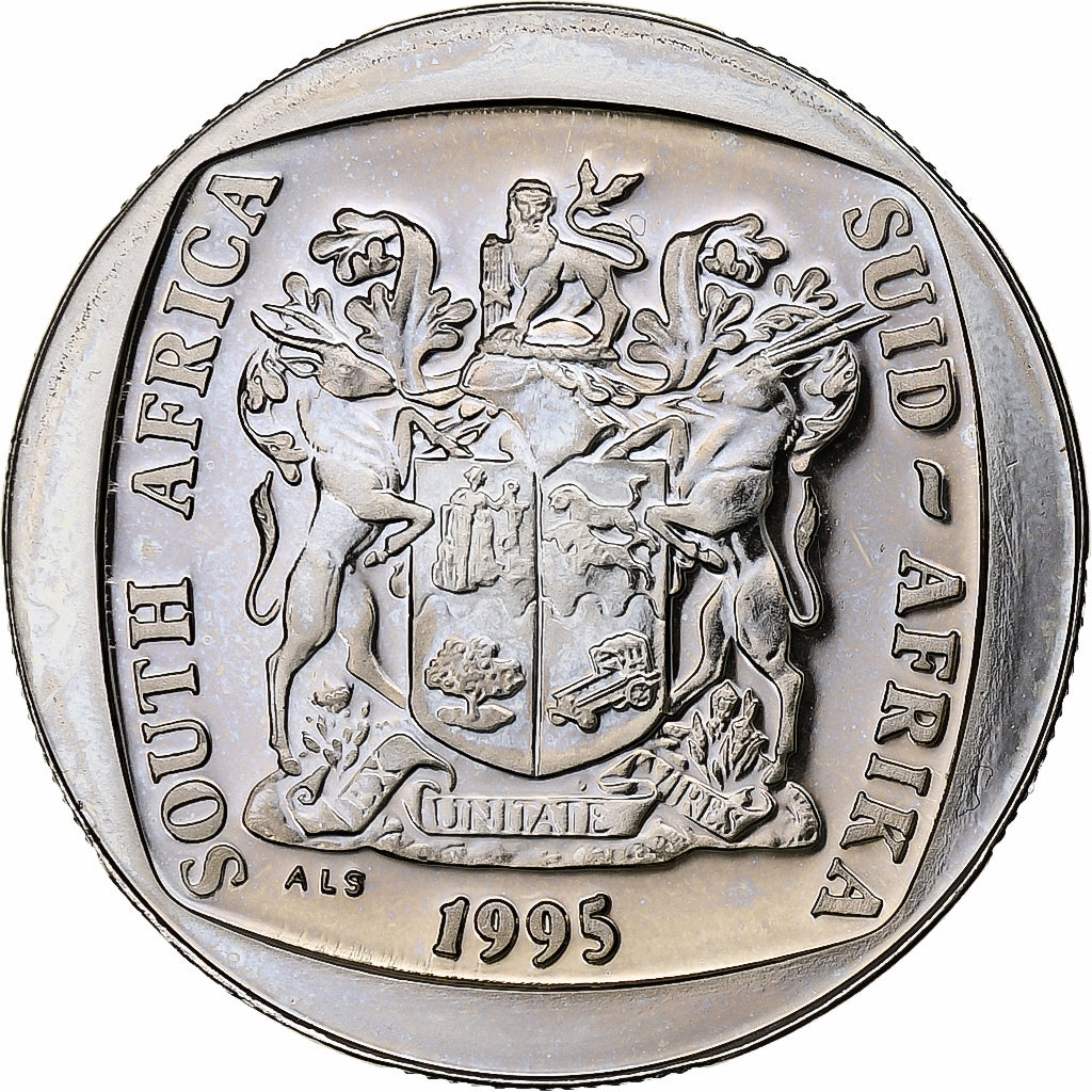 Południowa Afryka, 5 Rand, 1995, Centurion, BU, Nikiel platerowany miedzią
