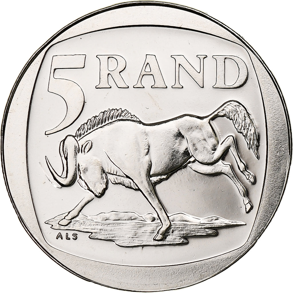 Południowa Afryka, 5 Rand, 1995, Centurion, BU, Nikiel platerowany miedzią