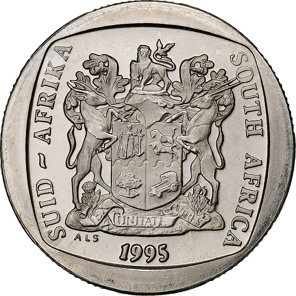 Sudafrica, 2 Rand, 1995, Centurion, BU, Rame placcato nichel, FDC, KM:139