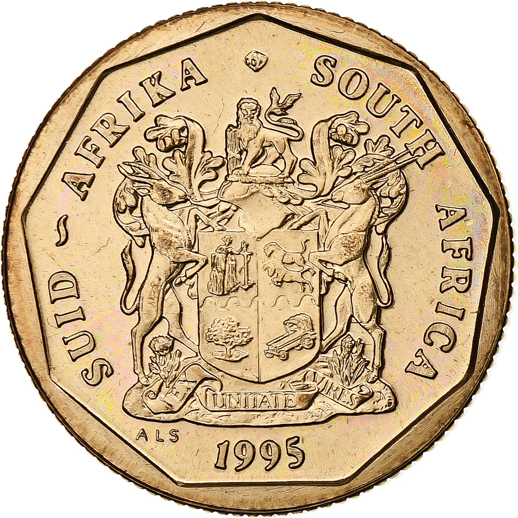Südafrika, 50 Cents, 1995, Centurion, BU, Bronze Plated Steel, STGL, KM:137
