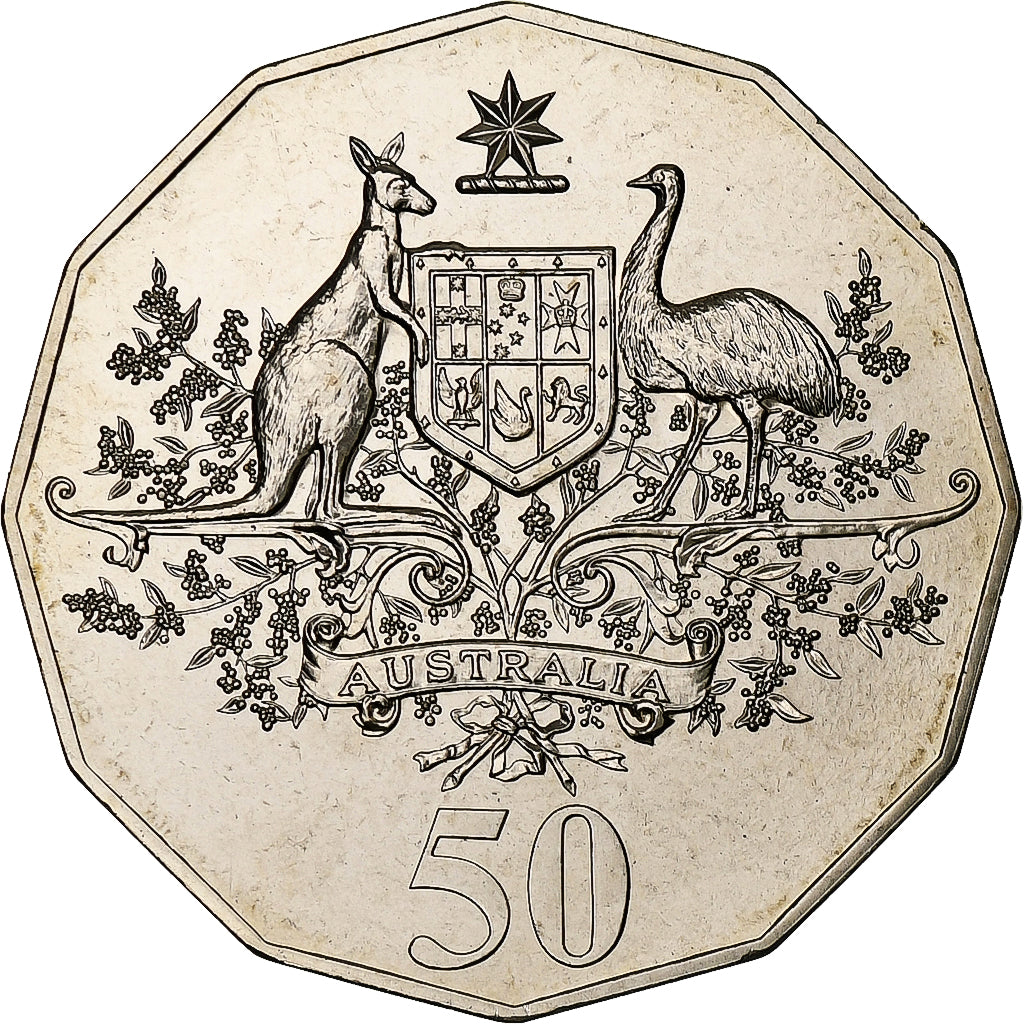 Australia, Elizabeth II, 50 Cents, 2001, Canberra, BU, Copper-nickel, MS(65-70)