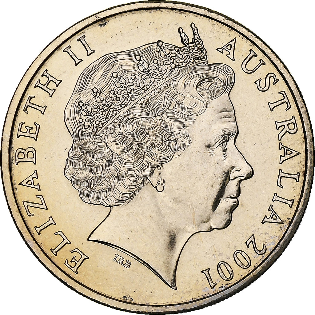 Australia, Elizabeth II, 20 Cents, 2001, Canberra, BU, Copper-nickel, MS(65-70)